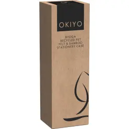 Okiyo Byoga Recycled PET Felt & Bamboo Stationery Case Gift Box